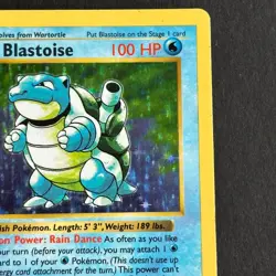Shadowless Blastoise 2/102 Base Set Holo Rare Pokemon Card - Image 3