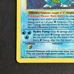 Shadowless Blastoise 2/102 Base Set Holo Rare Pokemon Card - Image 5