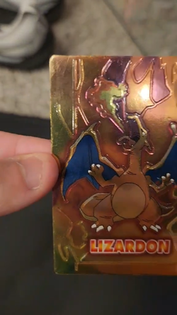 Pokemon Vintage 1999 Japanese Meiji Embossed Foil Promo Card CHARIZARD /LIZARDON - Image 2