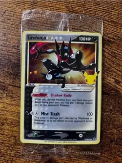Pokemon TCG Greninja Gold Star SWSH144 Celebrations Black Star Promo Card Sealed - Image 1