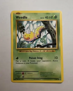 5/108 Weedle - Evolutions - Common Pokemon TCG Card LP - Image 1