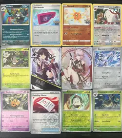 10 Holographic Pokemon Cards and 2 Sexy Anime Waifu Cards - Image 1