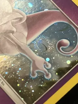Pokemon Mewtwo TCG SM77 Cosmic Holo Black Star Promo Card NM Condition SWIRL - Image 4