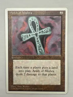 Ankh of Mishra x1 MTG Fourth 4th Edition 1x Magic Good Heavy Play HP - Image 1