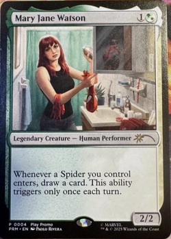 Mary Jane Watson P 0004 Prerelease PROMO 2025 SPIDERMAN RARE MtG TCG Card - Image 1