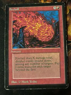 Magic the Gathering Fireball Beta Heavy Play Condition/damaged SeePicsForDetails - Image 1