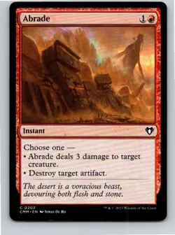 Magic the Gathering Abrade Commander Masters MTG Free Shipping! - Image 1