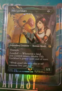 MTG Final Fantasy Tifa Lockhart Borderless Chocobo Track Foil #0567 FIN NM - Image 1