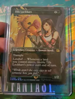 MTG Final Fantasy Tifa Lockhart Borderless Chocobo Track Foil #0567 FIN NM - Image 3