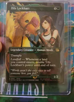 MTG Final Fantasy Tifa Lockhart Borderless Chocobo Track Foil #0567 FIN NM - Image 4
