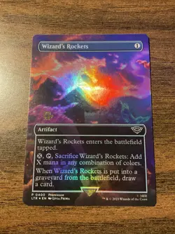 Wizard's Rockets | FOIL Borderless | LTR: Tales of Middle-Earth | MTG Promo - Image 1