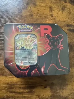 Pokemon TCG Team Rocket Tin - Persian - Sealed - Image 1