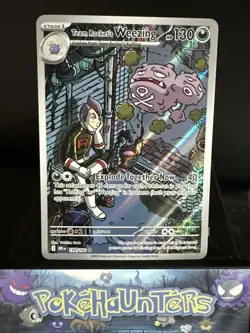 Pokemon Card Team Rocket's Weezing 199/182 Destined Rivals Illustration Rare NM - Image 1