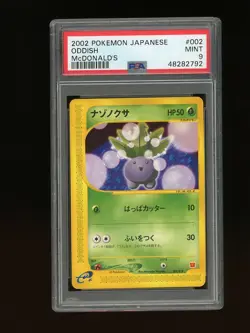 Pokemon PSA 9 MINT Oddish McDonalds Japanese Promo Card 2002 McD #002 - Image 1