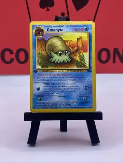 Omanyte 52/62 Fossil WOTC 1st Edition Pokemon TCG Regular Common 1999 MP - Image 2