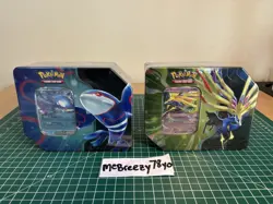 Kyogre + Xerneas EX Azure Legends Tin 2025 Pokemon FACTORY SEALED NEW Set Of 2 - Image 1