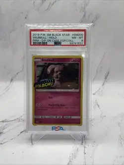 PSA 8 Snubbull SM200 Black Star Promo NM-MT Pokemon Detective Pikachu - Image 1
