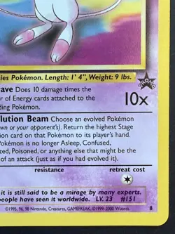 Mew 1999 Pokemon Black Star Movie Promo Stamped #8 - Near Mint - Image 5