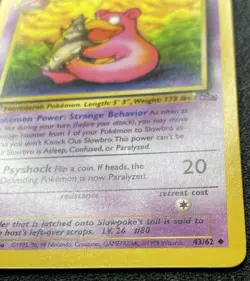 Pokemon Slowbro 43/62 Fossil 1st Edition LP / DMG - Image 5