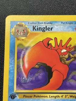 Pokemon Kingler 1st Edition 38/62 Fossil Common LP (#2) - Image 2