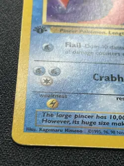 Pokemon Kingler 1st Edition 38/62 Fossil Common LP (#2) - Image 5