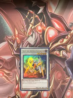 Yugioh Ally of Justice Catastor DUDE-EN007 Ultra Rare 1st Ed NM - Image 1
