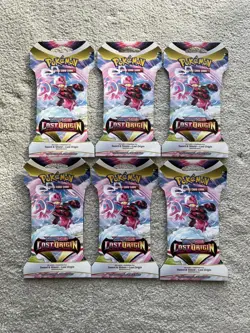 x6 Lost Origin Sleeved Booster Pack Pokemon Cards TCG New & Sealed - Image 1