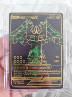 Zygarde GX Black Foil Fan Art Textured Collector Pokemon Card - Image 1