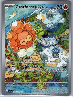 Castform Sunny Form 195/191 SV08: Surging Sparks - Pokemon Card - NM - Image 1
