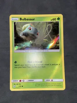 Bulbasaur 1/18 Common Holo Detective Pikachu Mint Pokemon Card - Image 1