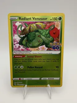 Pokemon TCG Radiant Venusaur Pokemon Go Card 004/078 - Image 1