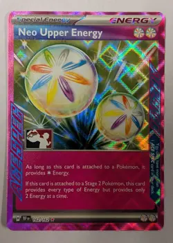 Neo Upper Energy 162/162 Prize Pack Series Promo Stamped Card Holo Pokemon - Image 1