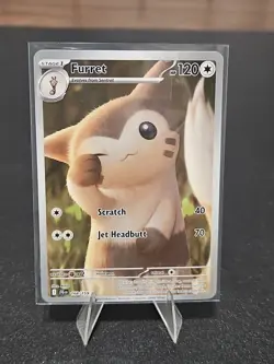 Pokemon TCG Furret 168/159 SV09: Journey Together Illustration Rare Card - NM - Image 1