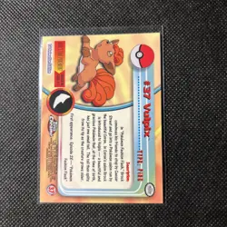 Topps Pokemon Card Series 1 Chrome Foil Blue Logo 1st Edition #37 Vulpix NM - Image 2