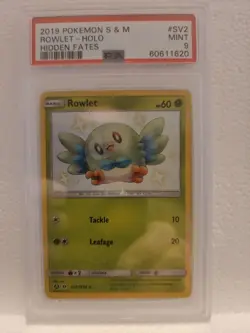 2019 Rowlet SV2/SV94 PSA 9 Hidden Fates Shiny Vault Pokemon Card (0) - Image 3