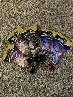 Pokemon TCG Sword & Shield Evolving Skies Booster 5 Pack Lot - Sleeved - Image 3