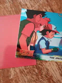 1999 topps pokemon mewtwo strikes back #13 the invitation holofoil black label - Image 5