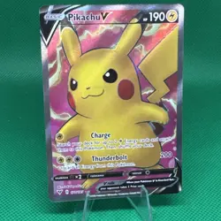 Pokemon TCG Pikachu V (Full Art) 170/185 Swsh04: Vivid Voltage Holo MINT - Image 1