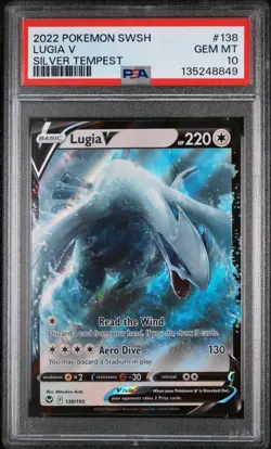 Pokemon TCG Lugia v Silver Tempest 138/195 Sword & Shield PSA 10 - Image 1