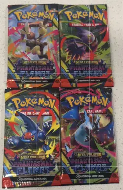 Pokemon TCG: Phantasmal Flames Booster Packs (Lot Of 4 Packs) - FACTORY SEALED - Image 1