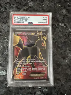 2016 Pokemon XY Fates Collide Umbreon ex #119/124 PSA 9 - Image 1