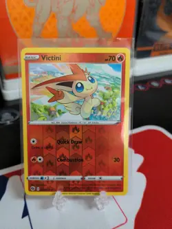Pokemon TCG Victini SWSH-Champion's Path 007/073 Reverse Holo Uncommon - Image 1