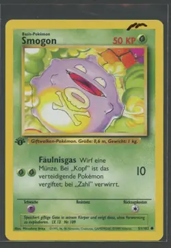 Smogon 1. Edition | Basis Set 51/102 | Pokemon Karte Deutsch NM Base Set 1999 - Image 1