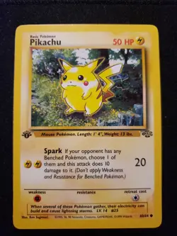 1st Edition Pikachu Jungle Set Pokemon Card 60/64 Common Vintage 1999 WoTC - Image 1