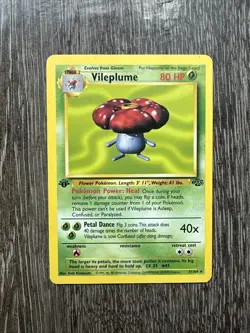 Pokemon TCG Vileplume 1st Edition Card 31/64, Jungle Set, First Edition Rare - Image 1