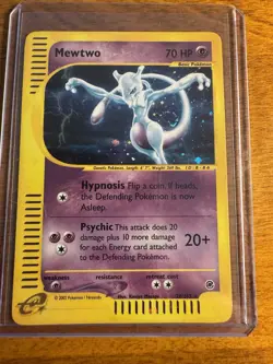 Pokemon Mewtwo TCG Expedition Base Set Card 20/165 with A Nice Swirl LP - Image 1