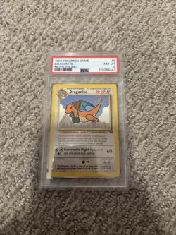 1999 Pokemon Game Dragonite Movie Promo Card PSA 8 - Image 1