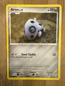 Aron 71/123 2007 D&P Mysterious Treasures Pokemon Card Yuka Morii Common - DMG - Image 1