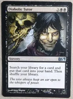 Diabolic Tutor - Magic 2014 (M14) #095 - Uncommon Regular - LP - MTG - Image 1