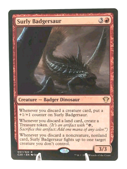 MTG Magic the Gathering - Surly Badgersaur - Commander 2020 NM - Image 1